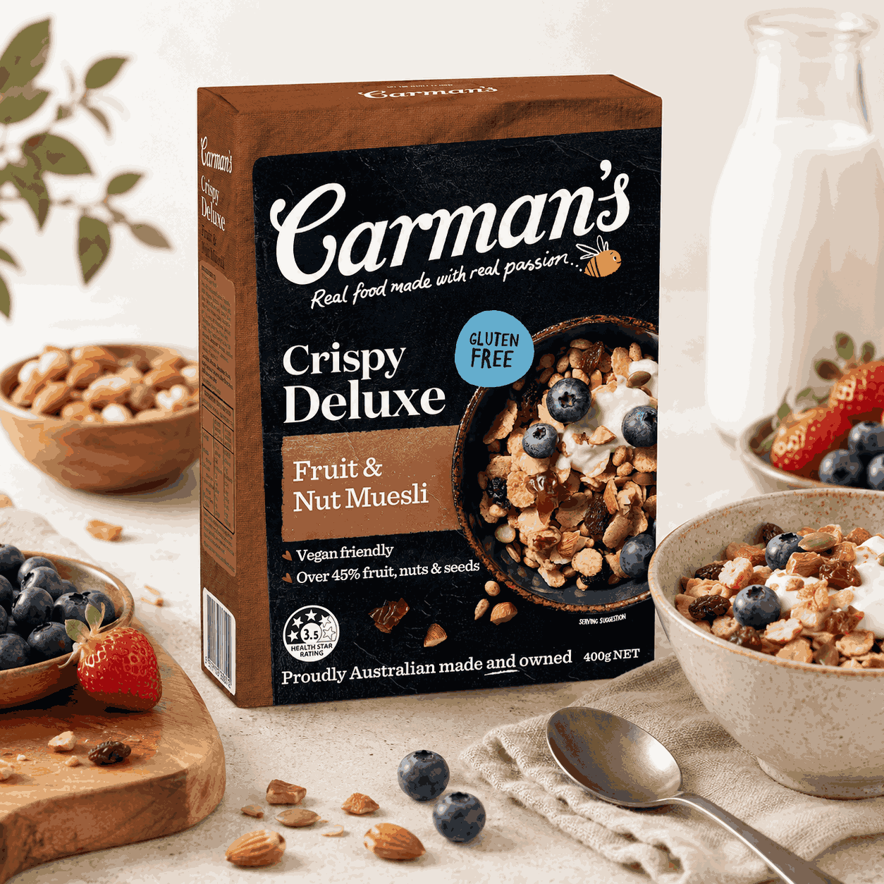 Carman's 酥脆綜合水果堅果燕麥（Crispy Deluxe Fruit & Nut Muesli）500g - 袋我GO